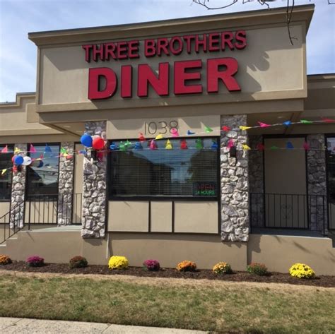 3 brothers diner - Start your review of Three Brothers Diner Restaurant. Overall rating. 137 reviews. 5 stars. 4 stars. 3 stars. 2 stars. 1 star. Filter by rating. Search reviews. Search reviews. Derek R. Roswell, GA. 67. 401. Dec 23, 2023. Just a pure classic Northeastern diner, from the menu to the decor to the servers.